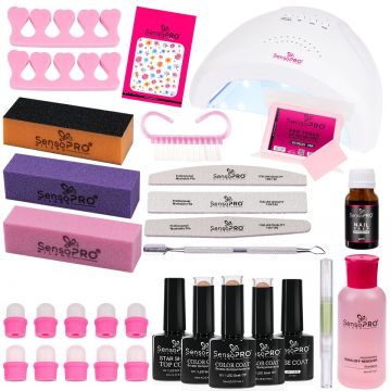 Kit Oja Semipermanenta Profesionala SensoPRO Milano 10ml cu Lampa UV #21 + CADOURI