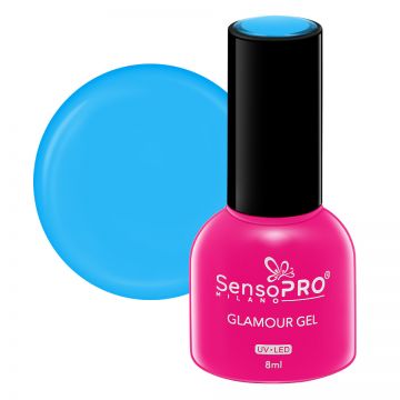 Oja Semipermanenta Glamour Gel SensoPRO Milano 8ml, Electric Blue #34