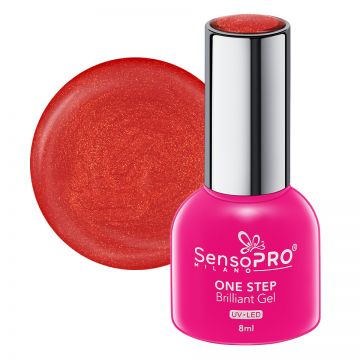 Oja Semipermanenta One Step Brilliant Gel SensoPRO Milano 8ml, Ruby Ring #88