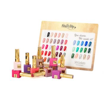 Set 50 Oja Semipermanenta NailsUp - Gold Is Your Reflection + Cadou Catalog NailsUp