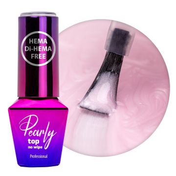 Top Coat Pearly Molly Lac fara HEMA- DaisySilver 10gr - PEF-SS