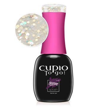 Oja semipermanenta Cupio To Go! Glitter Splash - Like Sugar 15 ml