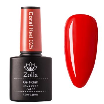 Oja Semipermanenta Zolla Hema Free Coral Red 025 - 7.3ml