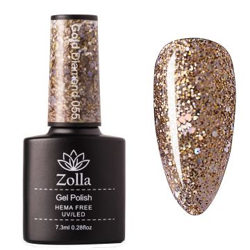 Oja Semipermanenta Zolla Hema Free Gold Diamond 055 - 7.3ml