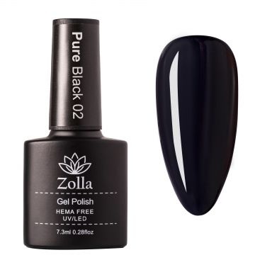Oja Semipermanenta Zolla Hema Free Pure Black 02 - 7.3ml