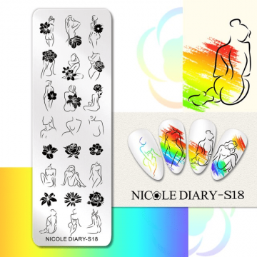 Matrita metalica pentru decor unghii ND-S18 - ND-S18 - Everin.ro