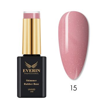 Shimmer Rubber Base Everin 15ml- 15 - SRB-15 - Everin.ro