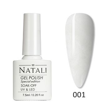 Oja semipermanenta Natali SPECIAL EDITION- 01 Alb Perlat GAMA NOUA - NSGM-01 - Everin.ro