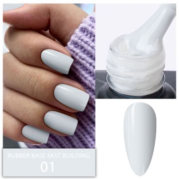 Baza Rubber Everin 15ml- Fast Building 01 Alb laptos - RBC-01