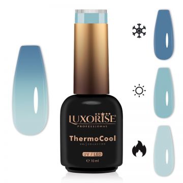 Oja Semipermanenta Termica 3 Culori LUXORISE ThermoCool - Silky Sky 10ml