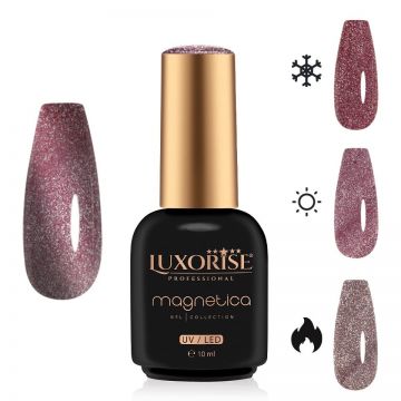 Oja Semipermanenta LUXORISE MAGNETICA - ThermoCharm, Garnet Glitz 10ml