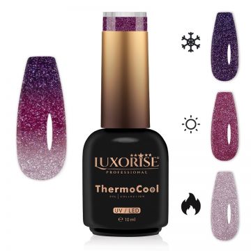 Oja Semipermanenta Termica 3 Culori LUXORISE ThermoCool - Glittering Girl 10ml