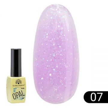 Bază pentru unghii Opal Rubber Base, Global Fashion 8 ml, 07