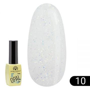 Bază pentru unghii Opal Rubber Base, Global Fashion 8 ml, 10