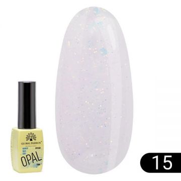 Bază pentru unghii Opal Rubber Base, Global Fashion 8 ml, 15