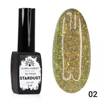 Gel luciu cu sclipici, Stardust Polish 02, 8 ml