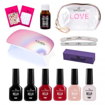 Kit Oja Semipermanenta SensoPRO 7ml cu Lampa UV ❤️️ Love Reflection + CADOU