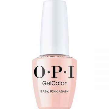 Lac de Unghii Semipermanent Hema-Free - OPI Gel Color, Make 'Em Jelly Collection, nuanta Baby Pink Again, 15 ml