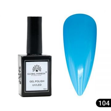 Oja semipermanentă Global Fashion, Gel polish Elite Glow 15 ml, 104