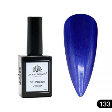 Oja semipermanentă Global Fashion, Gel polish Elite Glow 15 ml, 133