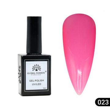 Oja semipermanentă Global Fashion, Gel polish Elite Glow 15 ml, 23