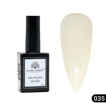 Oja semipermanentă Global Fashion, Gel polish Elite Glow 15 ml, 35