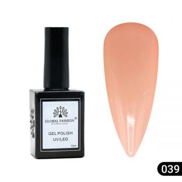 Oja semipermanentă Global Fashion, Gel polish Elite Glow 15 ml, 39