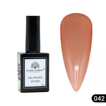 Oja semipermanentă Global Fashion, Gel polish Elite Glow 15 ml, 42
