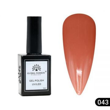 Oja semipermanentă Global Fashion, Gel polish Elite Glow 15 ml, 43