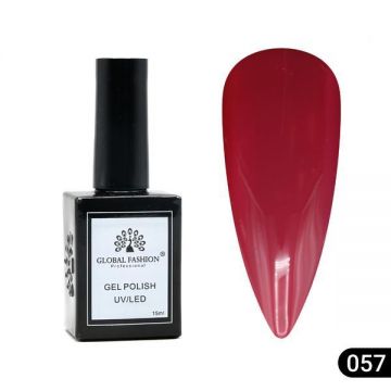 Oja semipermanentă Global Fashion, Gel polish Elite Glow 15 ml, 57
