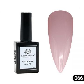 Oja semipermanentă Global Fashion, Gel polish Elite Glow 15 ml, 66