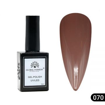 Oja semipermanentă Global Fashion, Gel polish Elite Glow 15 ml, 70