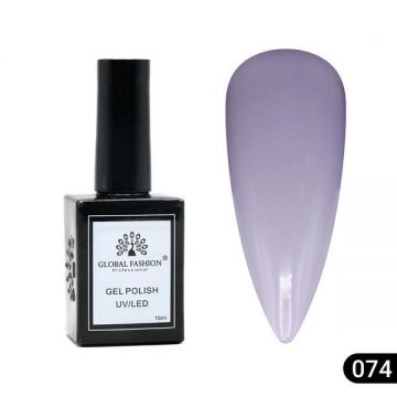 Oja semipermanentă Global Fashion, Gel polish Elite Glow 15 ml, 74