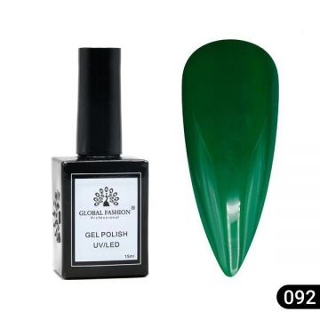 Oja semipermanentă Global Fashion, Gel polish Elite Glow 15 ml, 92