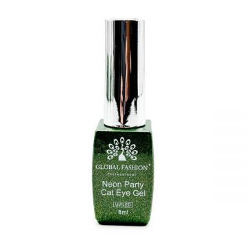 Ojă semipermanentă Neon Party Cat Eye Global Fashion, 8ml, 012