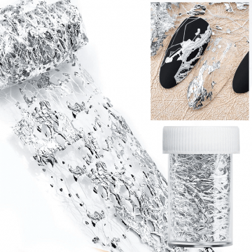 Foita decor unghii 4x50cm. Q002 Silver - Q002 - Everin.ro