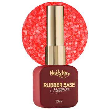 Rubber base NailsUp Sapphire Flakes  10 ml 021