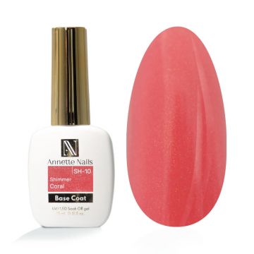 Rubber Baza AnnetteNails Shimmer Coral SH-10, 12ml