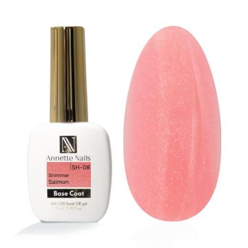 Rubber Baza AnnetteNails Shimmer Salmon SH-08, 12ml