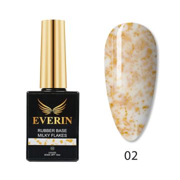 Rubber Cover Base Everin 15ml- MILKY FLAKES 02 - MF-02 - Everin.ro