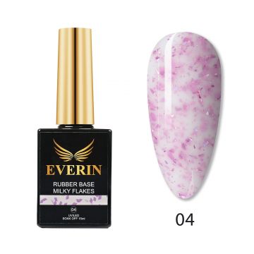 Rubber Cover Base Everin 15ml- MILKY FLAKES 04 - MF-04 - Everin.ro