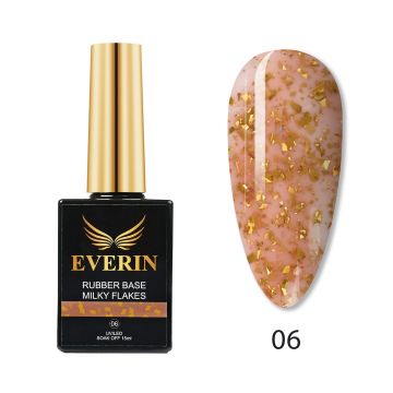 Rubber Cover Base Everin 15ml- MILKY FLAKES 06 - MF-06 - Everin.ro