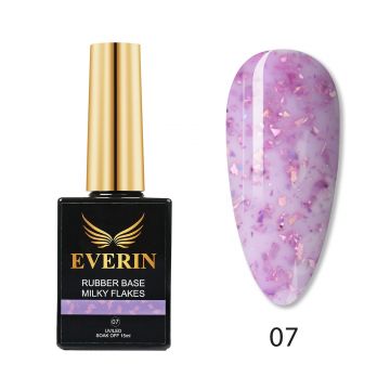 Rubber Cover Base Everin 15ml- MILKY FLAKES 07 - MF-07 - Everin.ro