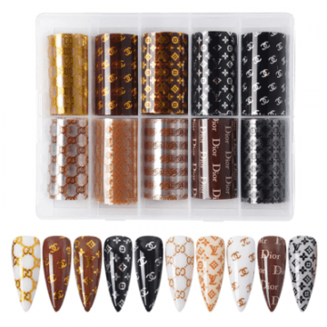 Set 10 folii de transfer 100x4cm. GC-239 - GC-239 - Everin.ro