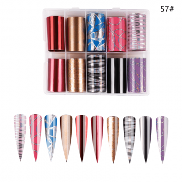 Set 10 folii de transfer 100x4cm. XKZ-57 - XKZ-57 - Everin.ro