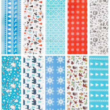 Set 10 folii de transfer 4X20cm. modele de Craciun/Iarna FT12-04 - FT12-04 - Everin.ro