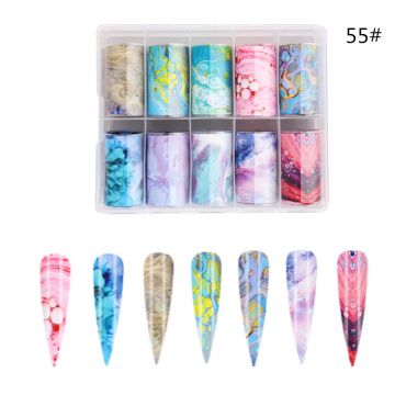Set 10 folii de transfer marble100x4cm. ZRZ-55 - ZRZ-55 - Everin.ro