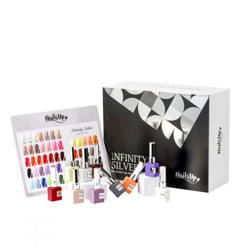 Set 50 Oja Semipermanenta NailsUp - Infinity Silver, Cadou Catalog
