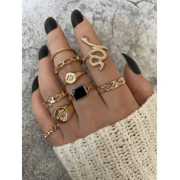 Set 9 Inele Aurii Pentru Poze- JZ009KC - JZ009KC - Everin.ro