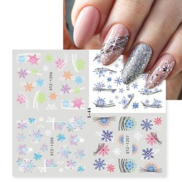 Tatuaj Decor Unghii Modele Iarna/Craciun 4 in 1- I-44 - I-44 - Everin.ro